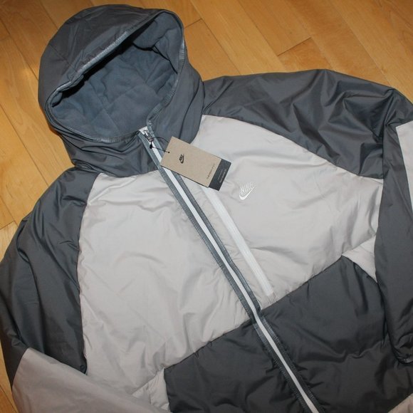 NWT MEN'S NIKE THERMA FULL ZIP HOODED‎ JACKET GRAY XXL - Picture 1 of 6